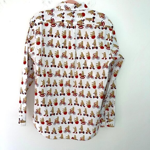 The Sharkey’s Gallery Button Up Shirt Mens Size XL Pure Cotton Circus Bear Print - Picture 10 of 10